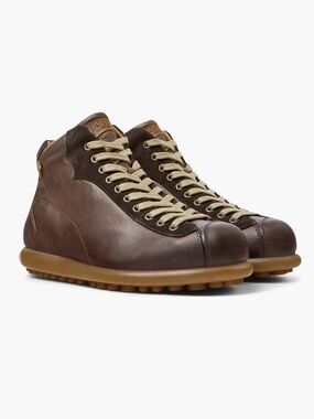 Camper Pelotas Ariel Men’s Dark Brown and Beige High-Top Sneakers